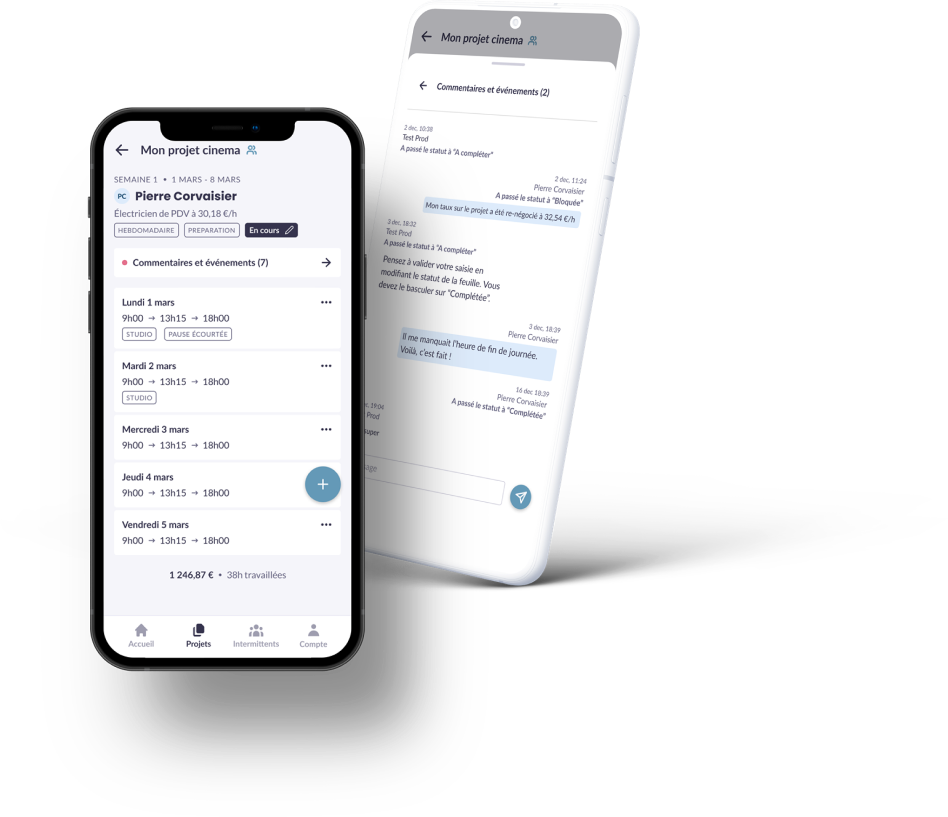 Application mobile itsi pour les intermittents